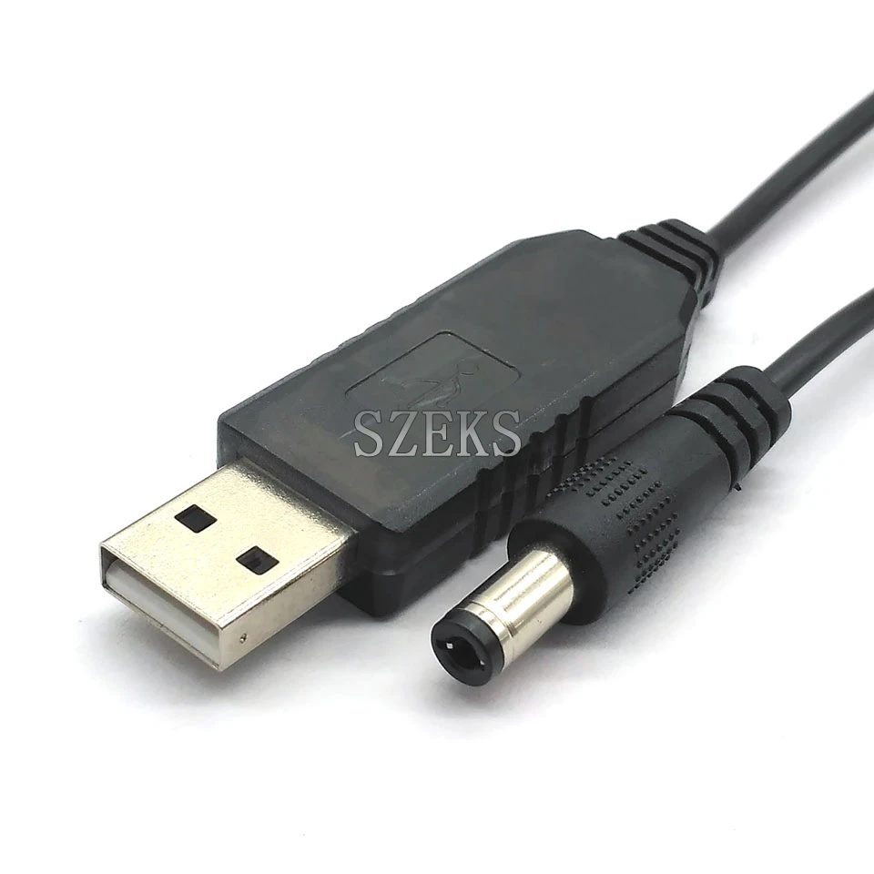 USB повышающий мощность линии DC 5 В к DC 9 В/12 В Повышающий Модуль USB конвертер Кабель-адаптер 2,1x5,5 мм разъем