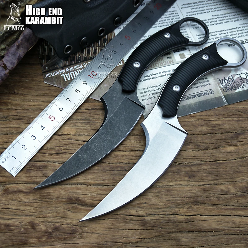 Тактический нож Mako karambit, M690, лезвие из нержавеющей стали, охотничьи ножи для выживания, фиксированные ножи, Черная Ручка G10, нож-коготь Bastine, инструмент