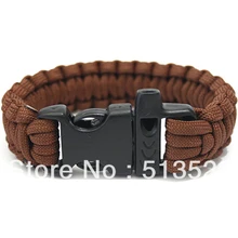Парашютом шнура 550 Paracord Hanmade выживания браслет Открытый аварийный