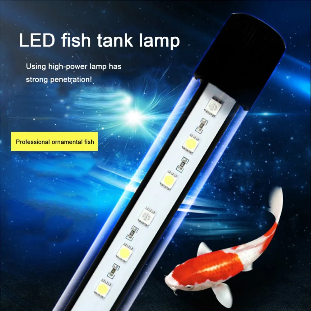 2 цвета аквариумный светодиодный светильник для аквариумов белый синий/красный синий зеленый светильник ПОГРУЖНОЙ водонепроницаемый светильник с зажимом