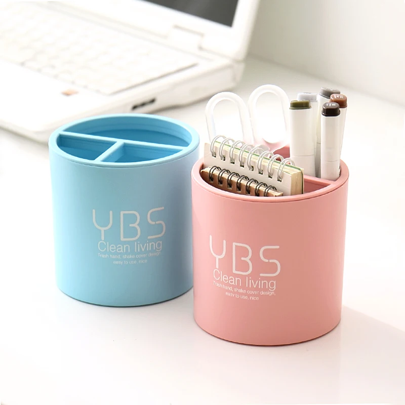 

Multi-function Plastic PP Desktop Storage Box Case 3 Grid Sub-grid Make up Cosmetic Holder Desk Pen Pencil Organizer storage box