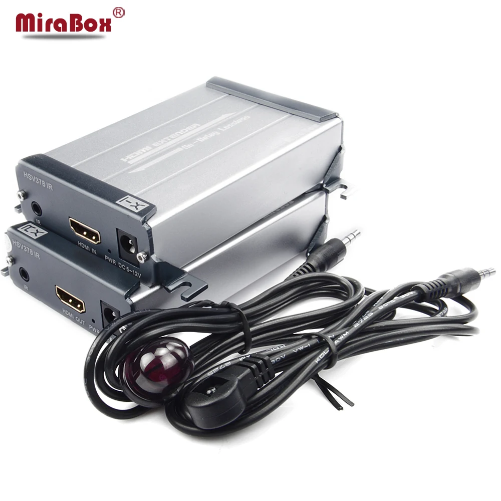 

HSV378-IR 120m Lossless HDMI Extender IR Over Cat5/Cat5e/Cat6 1080P No Delay Lossless HDMI Extender IR Transmitter Receiver