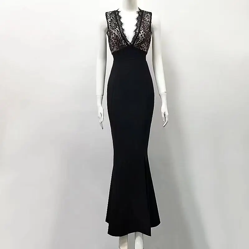 Новое роскошное сексуальное Белое Макси длинное облегающее платье с v-образным вырезом модное дизайнерское платье знаменитостей Vestidos