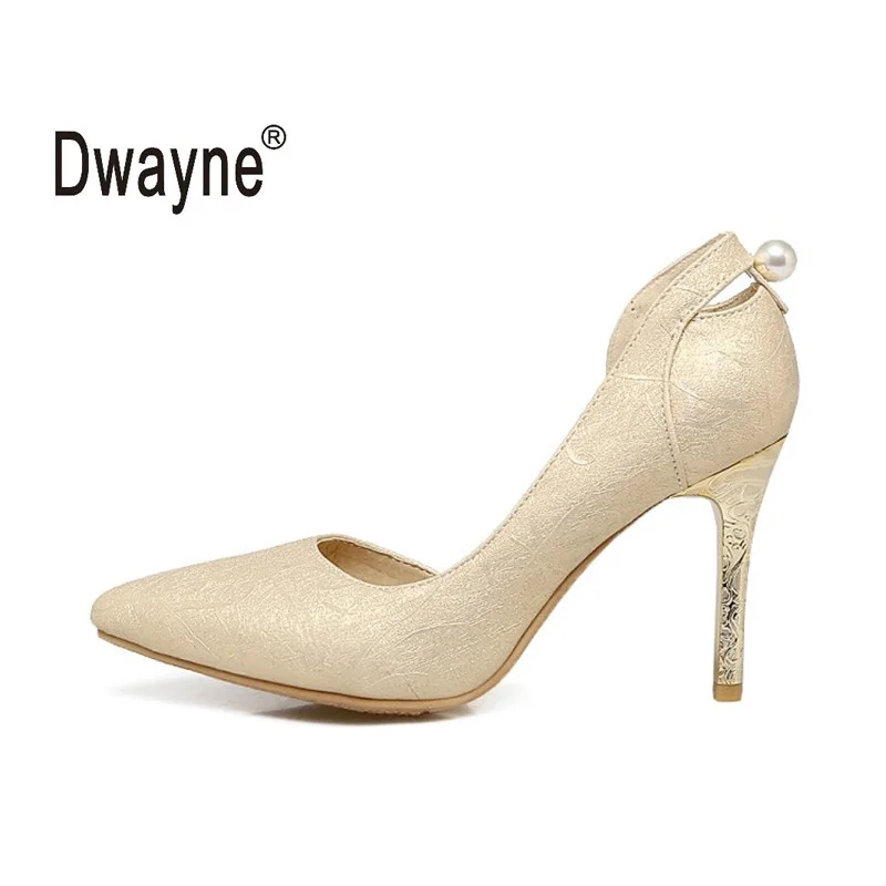 

Big Size Women's Shoe 9cm High Heels Summer Good PU Pumps Party Shoes For Women Wedding Shoes 161-61