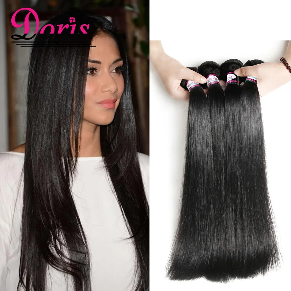

8A Brazilian Straight Hair 4 Bundles Brazilian Virgin Hair Straight Cheap Unprocessed Brazillian Straight Hair Angel Grace Hair
