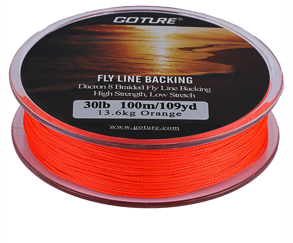 Goture 100M/109Yrd Backing Fly Fishing Line 8 Strands 30LB Dacron Fishing  Line Braided Backing Lines Fly Fishing Accessories - AliExpress