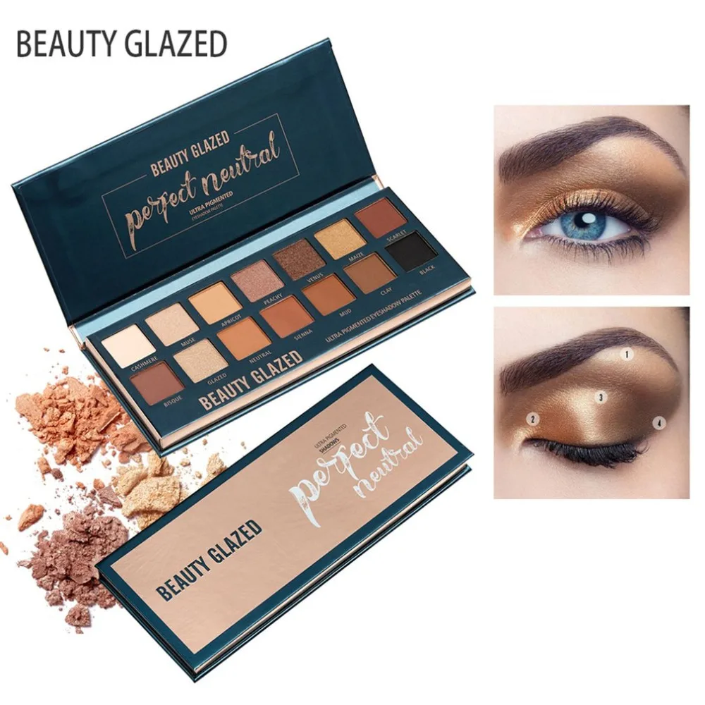 Beauty Glazed 15 видов цветов Палитра теней для век матовый пигмент мерцающие блестки