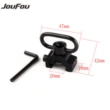 JouFou Tactical Hunting 1-1/4″ 11mm or 20mm Quick Detach Push Button Sling Swivel Mount Adapter for Carbine Rifle / Shotgun