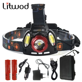 

Head Lamp Led Headlamp Fishing Flashlight Light Battery/Car Charger Litwod 5000 Lumen 2*18650 Xml T6 Usb 2x / 1x Yes