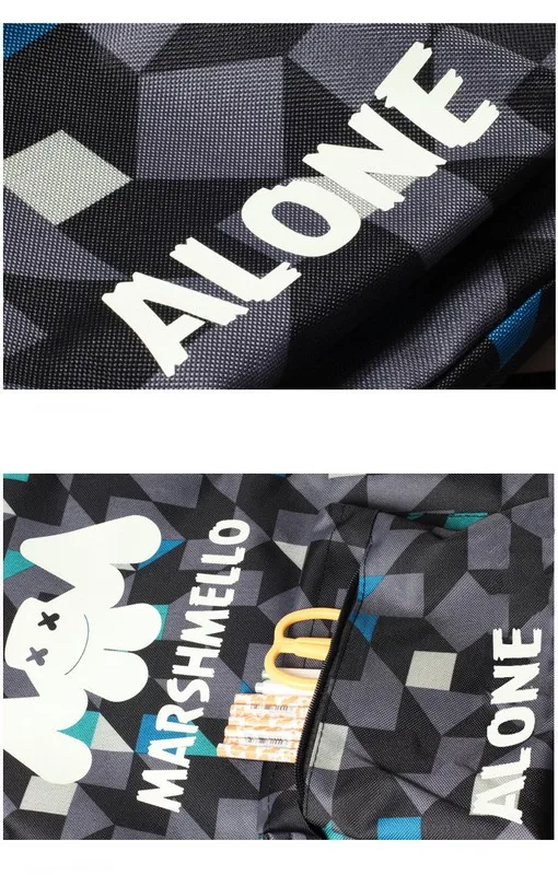 Marshmello Backpack for Teenagers Boys and Girls School Bag DJ Alone Marshmello Bookbag Laptop Shoulder Bags (4)