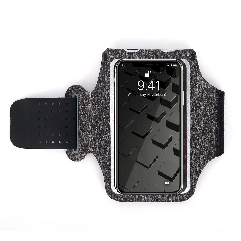 

Gym Cycling Exercise Hiking Side Pocket Fitness Phone Pouch Elastic Jogging Anti Slip Workout Holder Armband Sports Running
