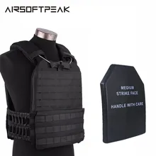 Molle-chaleco táctico de combate ajustable, armadura de cuerpo, Airsoft CS, protector transpirable de liberación rápida, 35 libras