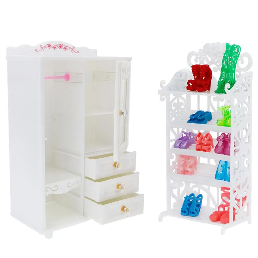 2 Pcs / Set High Quality DIY Bedroom Furniture Dress Wardrobe + White ...