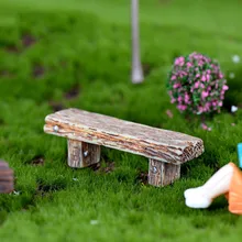 Миниатюрный деревянный стул из смолы, мебель, сказочный сад, орнамент, ремесла, современные пейзажные игрушки, украшение двора для кукольного домика