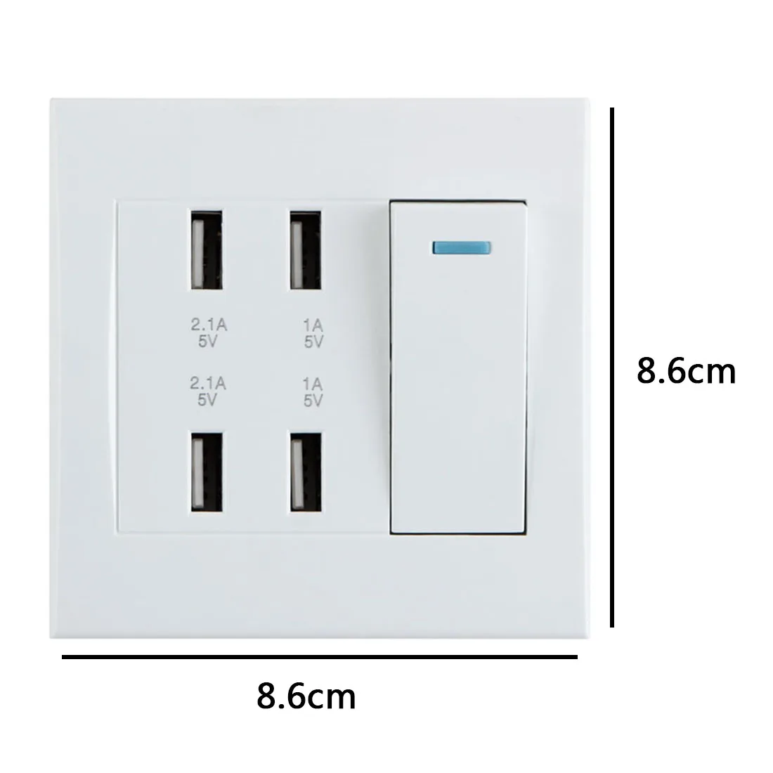 Переключатель управления 10A 4 порта USB настенная розетка интеллектуальное зарядное устройство розетка панель инструмент домашняя электрическая розетка вилки адаптер