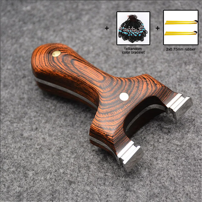 

Slingshot Wood Catapult for Hunting Outdoor High Quality Slingshots Shooting Games With Flat Rubber Band