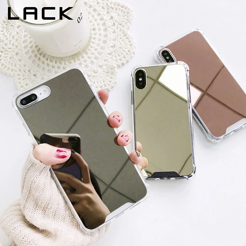 

LACK Luxury Mirror Phone Cases For iPhone 11 11Pro Max XR X XS Max 7 6 6S 8 Plus COOL Girl TPU+PC Back Cover Anti-knock Protect