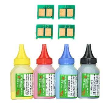 

4 Color toner Powder + 4chip CE320A 128A CE320 toner cartridge for HP Laserjet Pro CM1411fn CM1412tn CM1413fn CM1415fn CM1415fnw