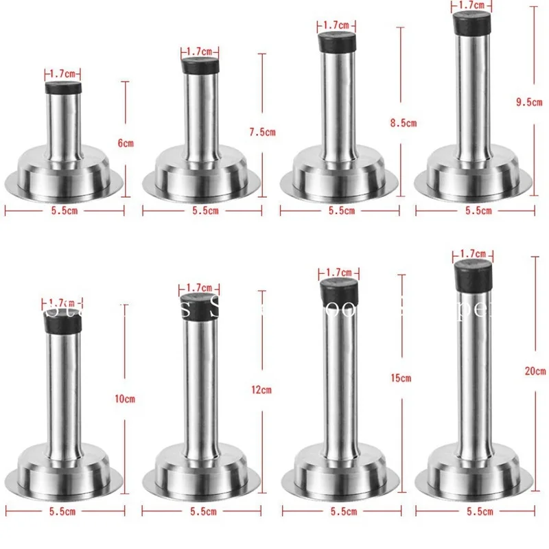 Пробка для двери из нержавеющей стали протектор стены длина крепления двери стоп с аппаратными винтами матовая отделка клей или отверстие для сверла