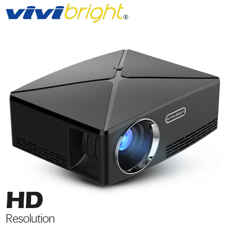 VIVIBRIGHT светодиодный проектор C80. 1280x720 видео проектор, поддержка 1080 P 3D, HD Домашний кинотеатр HDMI кабель, Подключение компьютера ТВ коробка