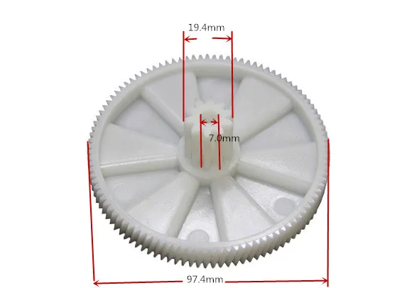 2 шт. детали мясорубки KW650740 Пластик Шестерни для Kenwood MG300/400/450/470/500 PG500/520/510