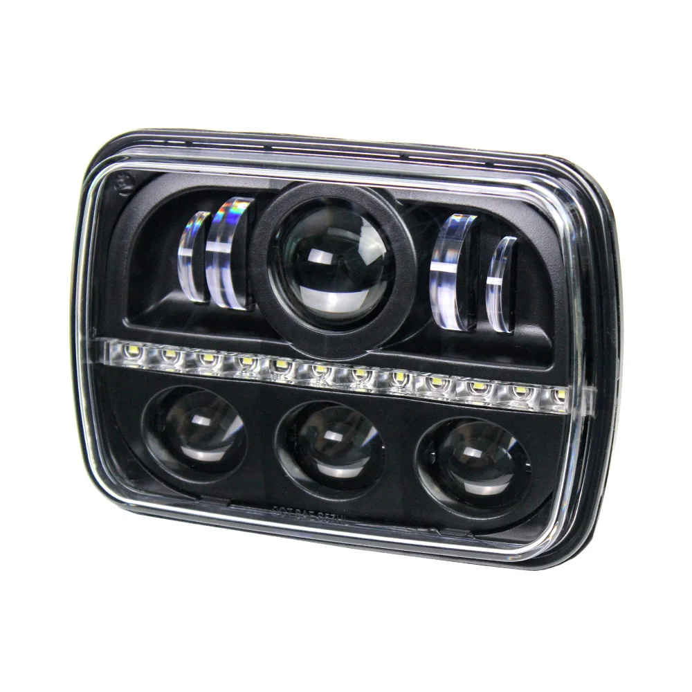 FADUIES 80 Вт 5 ''x 7'' 7 ''x 6'' светодиодные фары с DRL для Jeep Wrangler YJ Cherokee XJ H6054 H5054 H6054LL 69822 6052 6053 черный