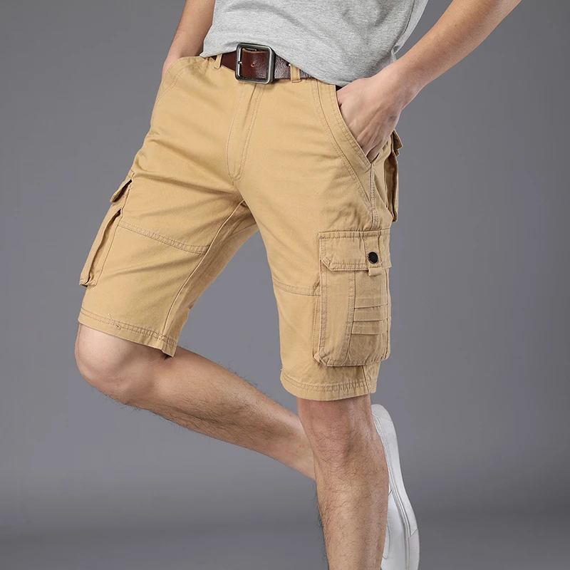 

SHANBAO brand large size high quality cotton men's casual shorts 2019 summer new business fashion multi-pocket tooling shorts