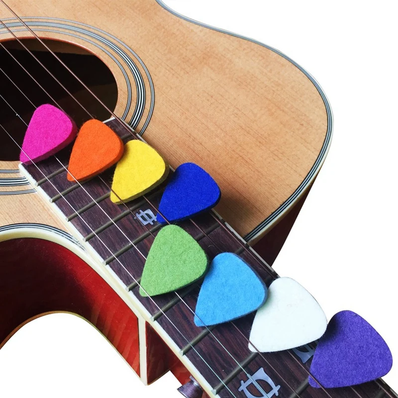 Медиаторы для укулеле войлочные медиаторы/Plectrums для укулеле и гитары, 8 штук медиаторы, многоцветные