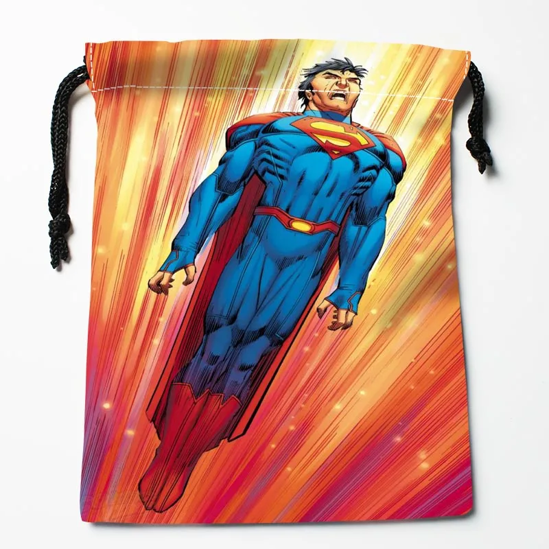 Оранжевый Best Супермен комиксов Drawstring Сумки для хранения пользовательских печатных получать сумка Тип Сумки Размеры 18x22 см Сумки для хранения - Цвет: Оранжевый