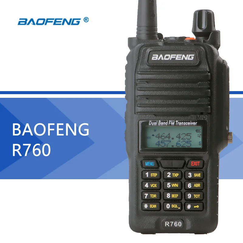 Baofeng BF R760 walkie talkie waterproof portable CB radio LCD display Dual Frequency profession Walkie Talkie