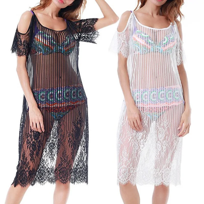 MUXU vestidos сексуальное летнее модное женское платье одежда kleid vestiti черное кружевное