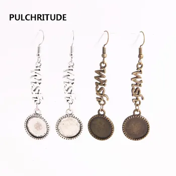 

PULCHRITUDE 12pcs/lot Metal Alloy Zinc Wish Charm Fit round 15mm Cabochon Base Tree Pendant Drop Earing Jewelry Making C0880