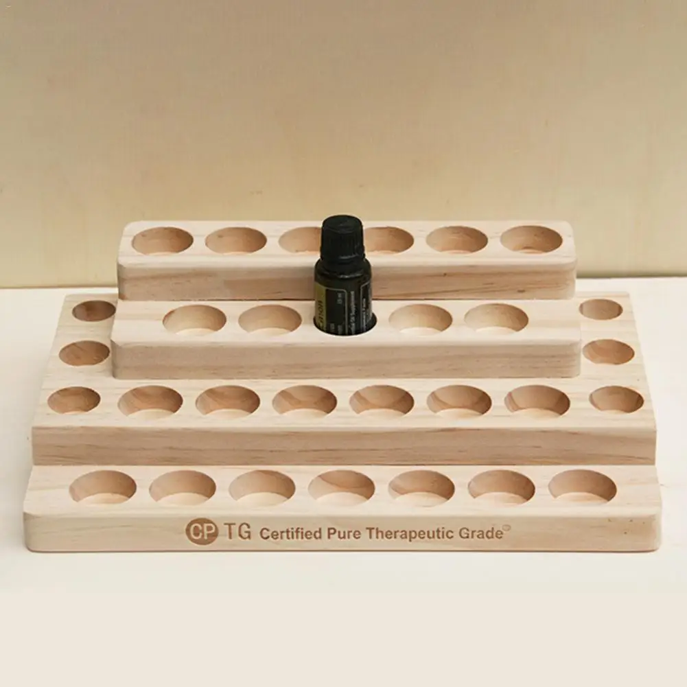 Настольная подставка для хранения 30 Отверстия шаг 4-многослойные деревянные полка хранения эфирные масла ящик для хранения