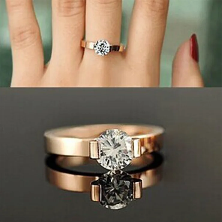 single diamond ring design for female