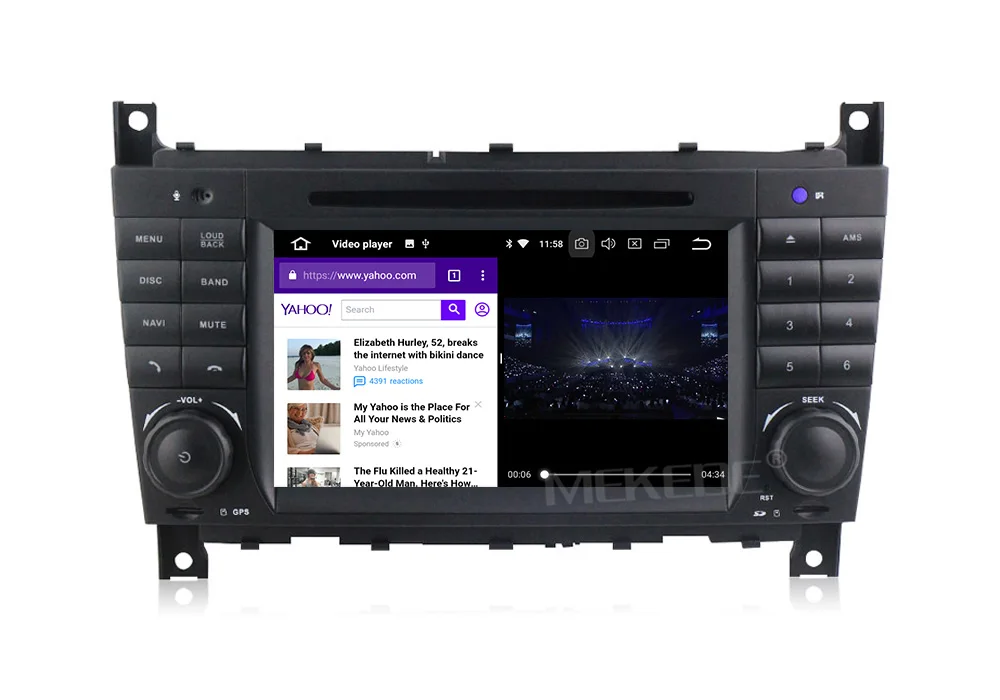 Top Android 8.0 4G RAM 2 DIN Car DVD GPS For Mercedes/Benz W203 W209 W219 A-Class A160 C-Class C180 C200 CLK200 radio stereo 7