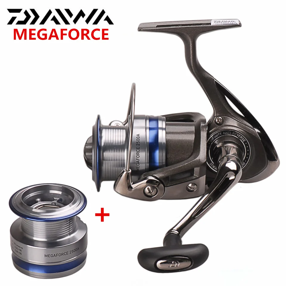

100% DAIWA MEGAFORCE Spinning Lightweight Fishing Reel 2000A 2500A 3000A 4000A With Spare Spool 5BB 5.2:1 5.3:1 Pesca Moulinet