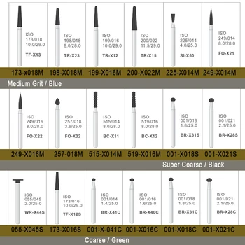 

10pcs/lot Dental burs names for teeth polishing full shapes and grits High speed diamond burs XL 316