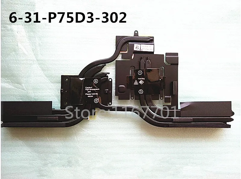 

New ORG Laptop CPU/GPU Cooling radiator heatsink for Clevo P870 P870ZM P770ZM ZX8 SP7S2 ZX7-SP5D1 6-31-P75D3-302 6-31-P75D3-300