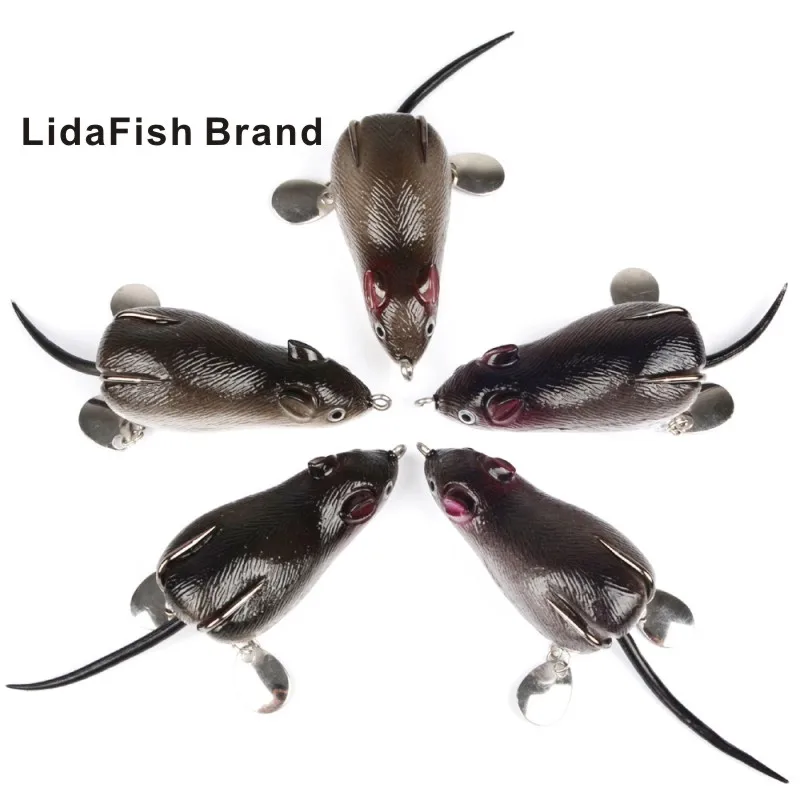 

LidaFish Brand 7cm classic lure bait thunder frog mouse bait 17.43g black fish pass