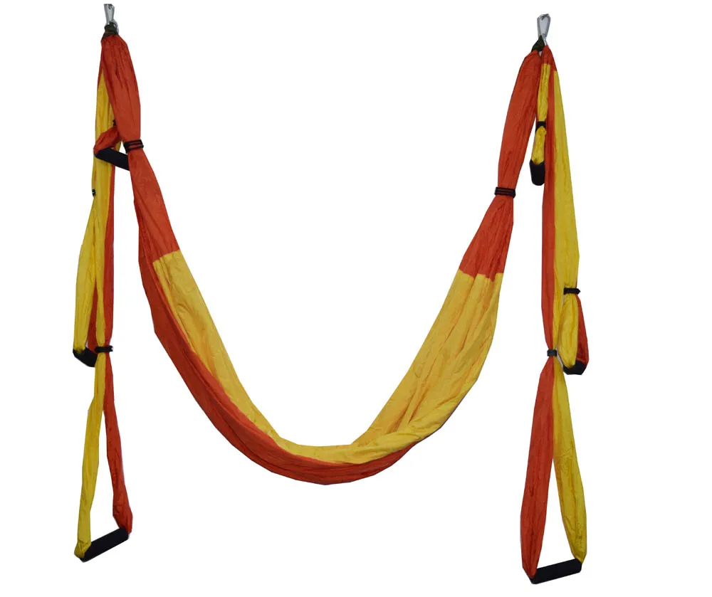 13 цветов прочность декомпрессии Йога гамак инверсия trapeze антигравитации воздушная тяговым Йога центр ремень Йога качели - Цвет: oranyellow