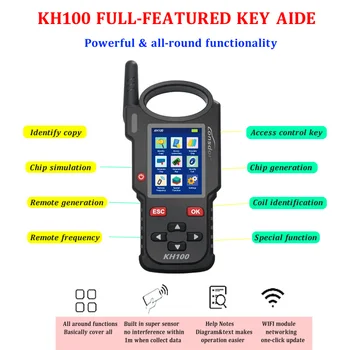 

Lonsdor KH100 Hand-Held Remote Key Programmer Generate Remote Key Chip Remote Frequency Detect IMMO Unlock Smart key For Toyota