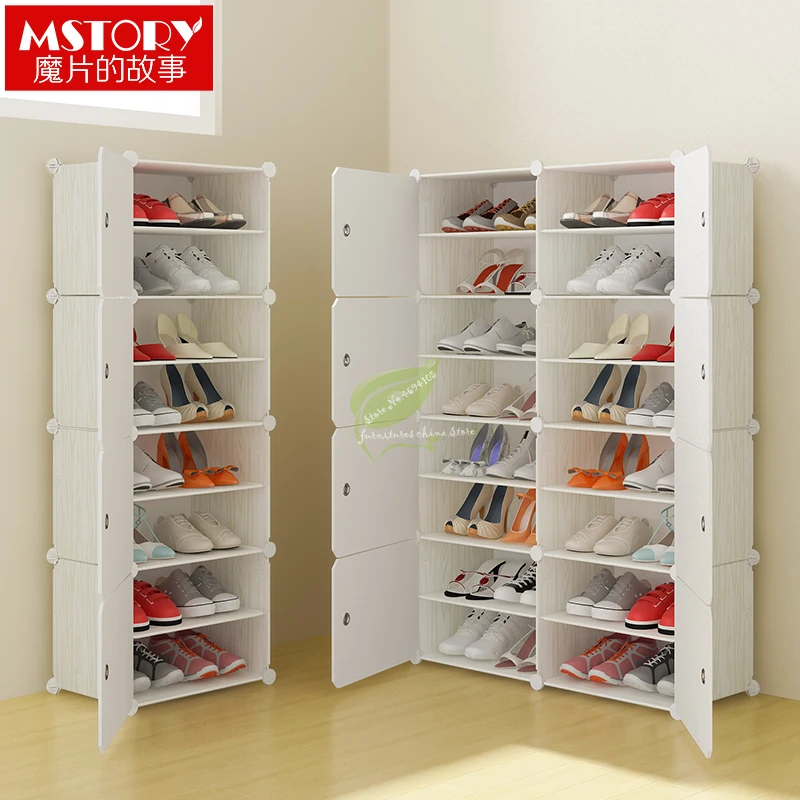 

B Simple Shoe Box Modern Shoes Storage Rack Multi-layer Assembly Economical Dust-proof Household Hall Cabinet Space