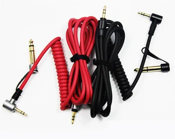 

5pcs x Spring coiled Replacement 3.5mm To 6.5mm Audio Cable Cord Wire For Headphones
