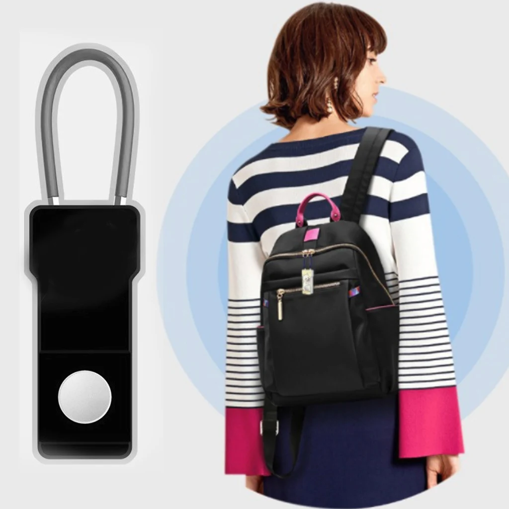 Мультяшный умный замок отпечатков пальцев Противоугонный жесткий USB Перезаряжаемый водонепроницаемый безопасности для женщин Девушка Рюкзак багажный офис