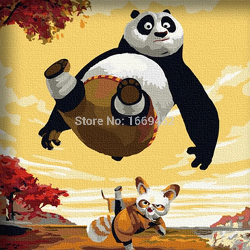Cartoon kung fu panda cross stitch mosaic 3d diamond embroidery Cartoon kung fu panda cross stitch mosaic 3d diamond embroidery