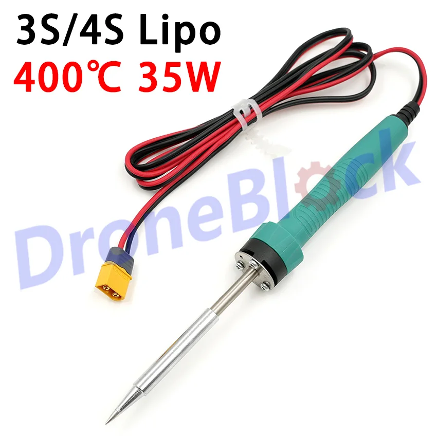 Dc Soldering Iron 35watt 12v/3s Xt60 Plug Battery Powered 400 Degree