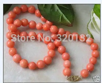 

Beautiful Details 8mm Natural Jewelry Tibet coral necklace 18" AAA Unusual Fine Bridal Silver hook NECKLACS Free Shipping
