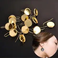 Earring Blanks Gold Silver 12mm Round Cabochon Base Bezel Tray Cameo Earrings Hooks Stainless Steel Setting DIY Jewelry Findings цена Earring Blanks Gold Silver 12mm Round Cabochon Base Bezel Tray Cameo Earrings Hooks Stainless Steel Setting DIY Jewelry Findings цены онлайн