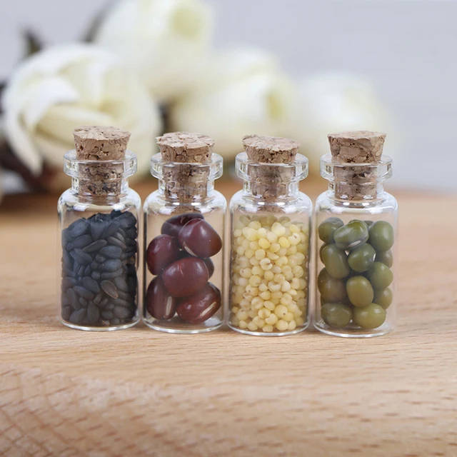 1/2/3/4Pcs 1/12 Dollhouse Miniature Accessories Mini Glass Seasoning Bottle Simulation Kitchen Food Model Toys 5