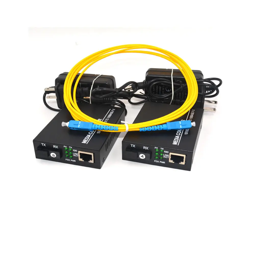 Jyttek 10/100M Ethernet over Singlemode fiber optic Media Converter for IP CCTV